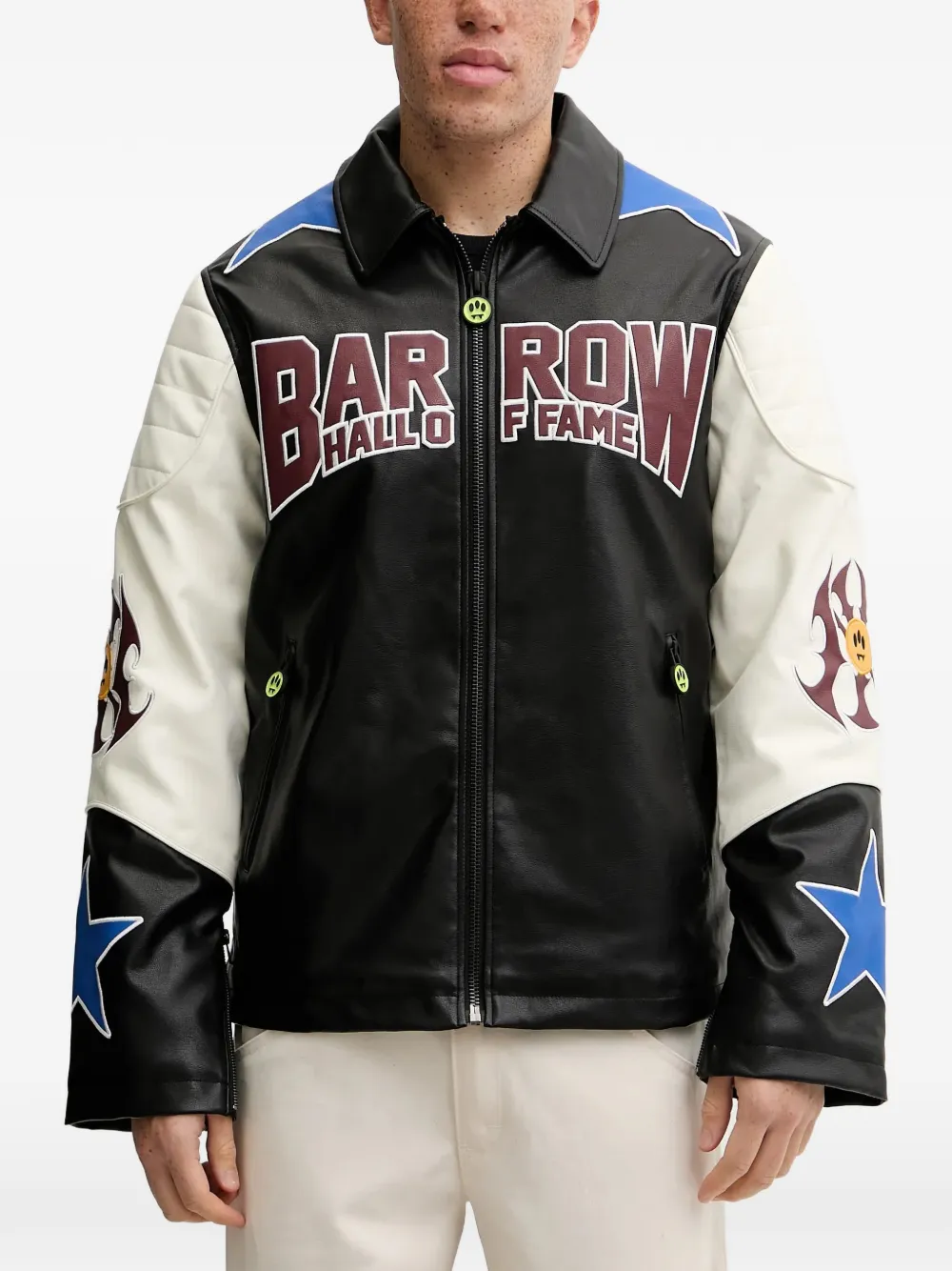 BARROW panelled graphic-print jacket - Nero