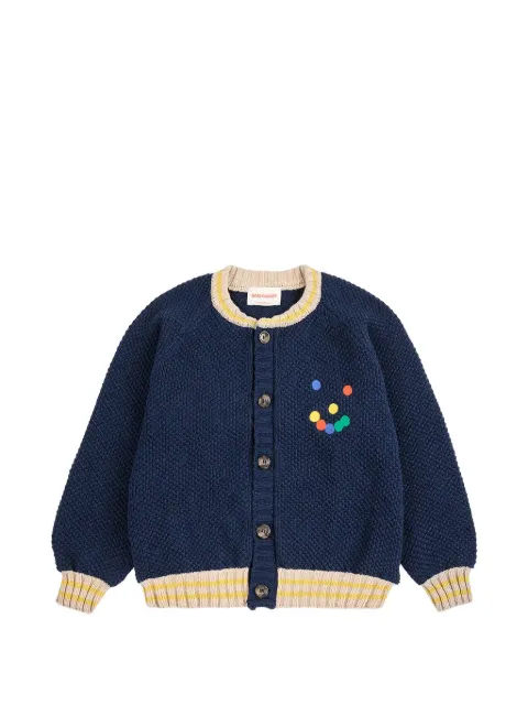 Bobo Choses polka dot trim cardigan