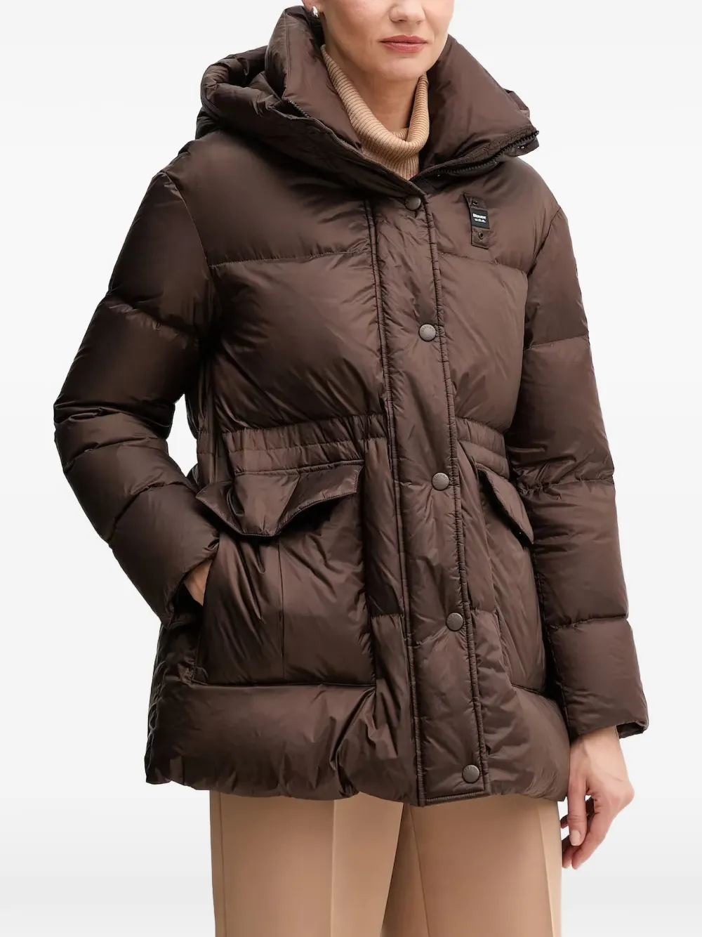 Blauer hooded puffer jacket - Marrone