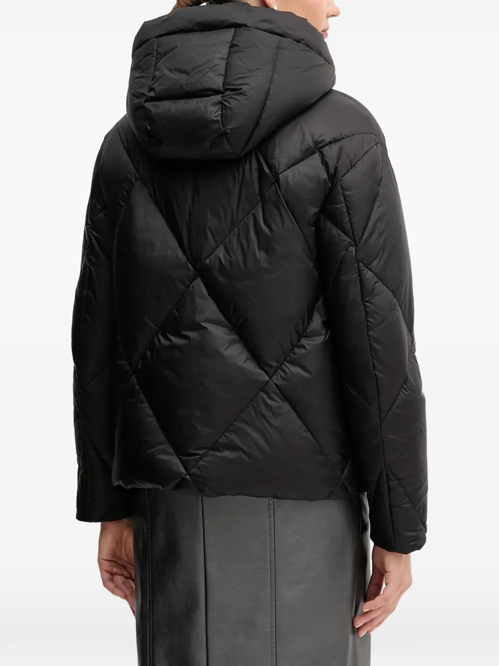  Blauer Hooded Quilted Jacket - Black 