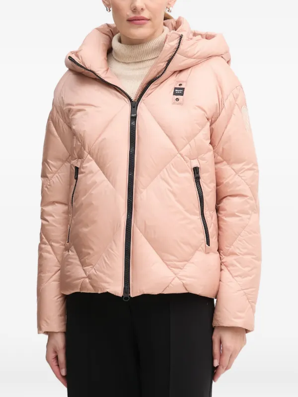 Blauer フーデッド キルティング ジャケット | ピンク | FARFETCH JP