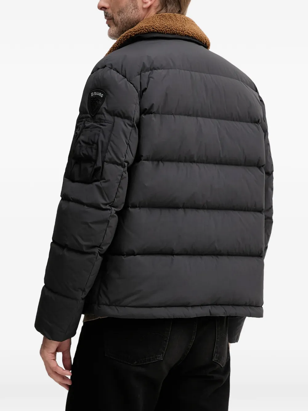  Blauer Reynold Teddy-collar Padded Jacket - Black 