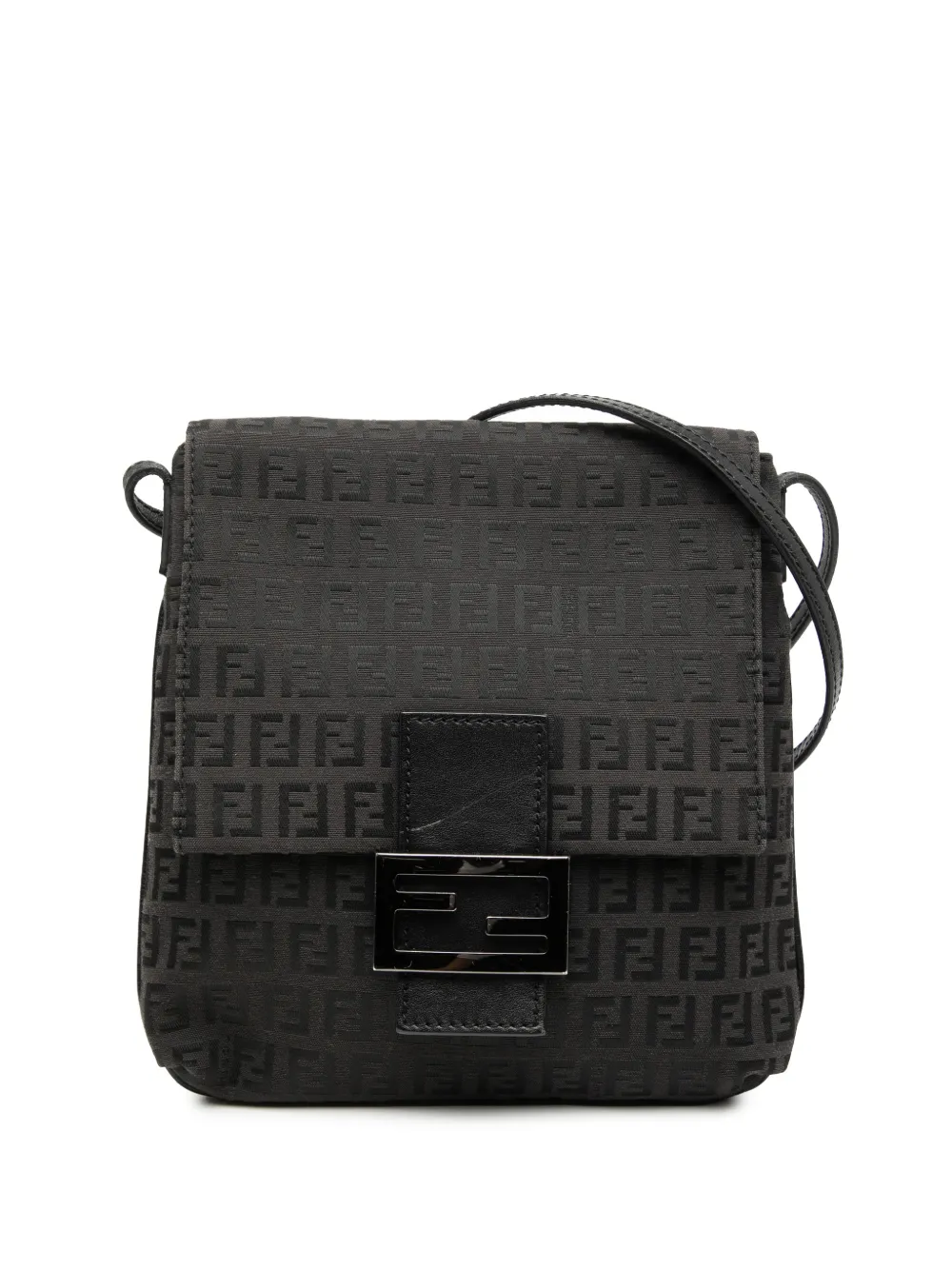 Fendi Pre-Owned Borsa a tracolla in tela con motivo Zucchino 2000-2010 - Nero
