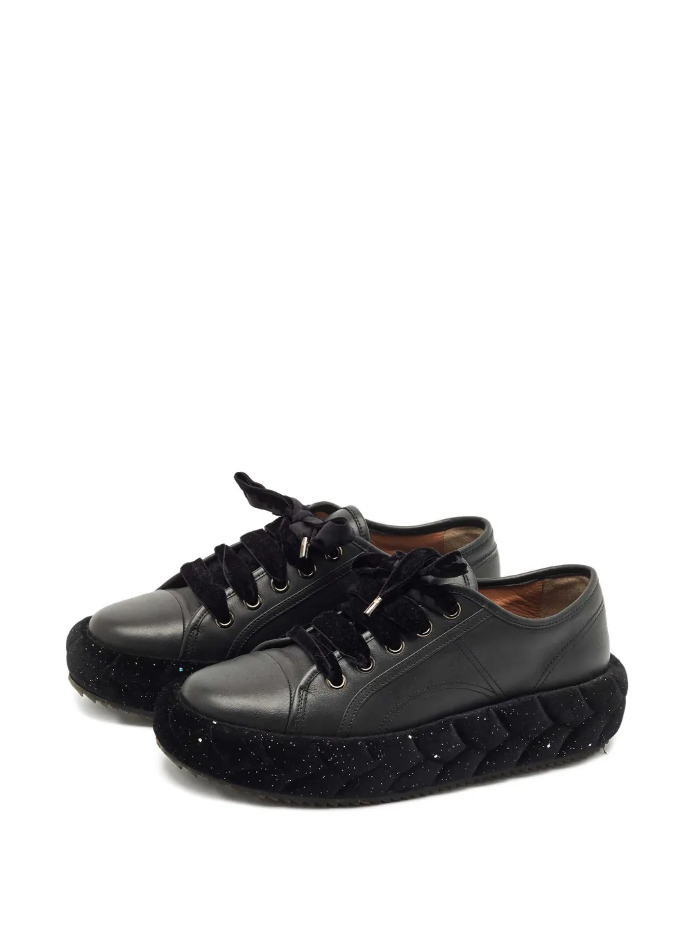 Marco De Vincenzo platform leather sneakers - Zwart