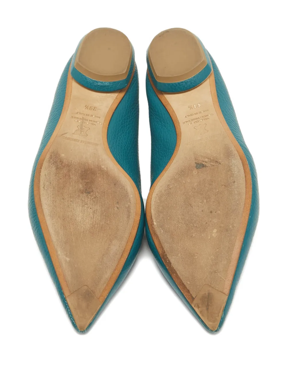 Nicholas Kirkwood pointed leather loafers - Blauw