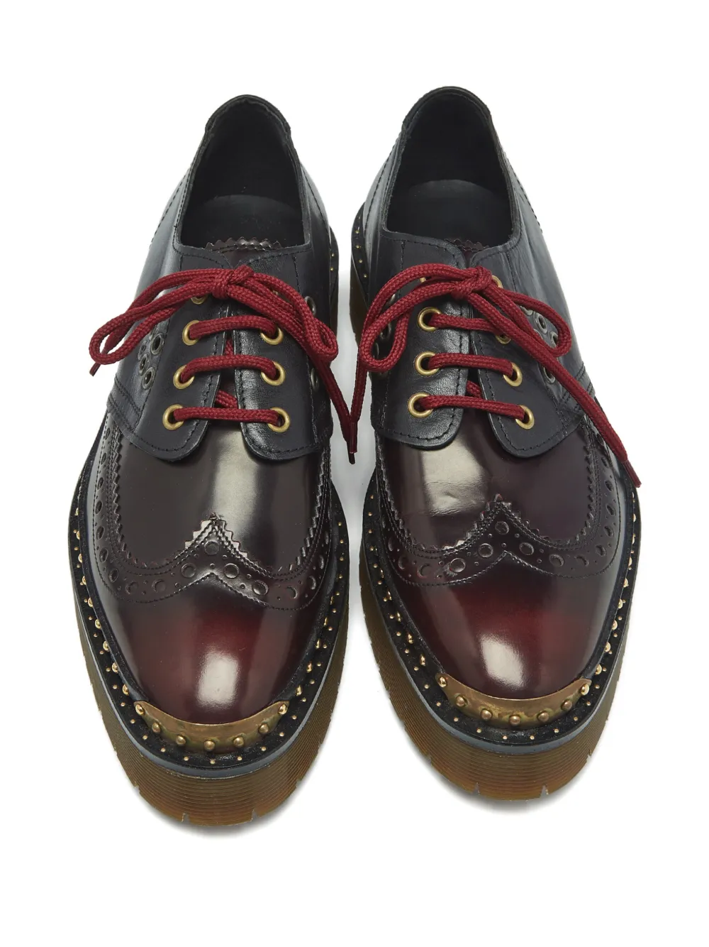Burberry Pre-Owned bissett platform brogue shoes - Zwart
