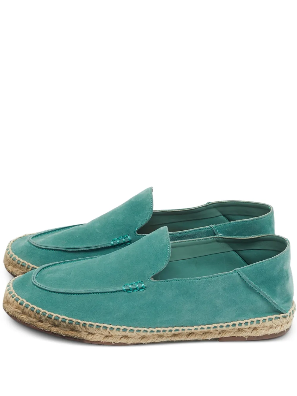 Loro Piana Pre-Owned suede jute espadrilles | Green | Image 1