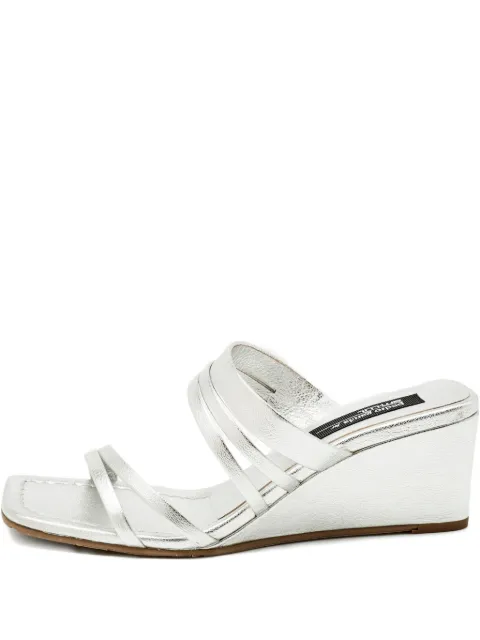 Pedro Garcia silver-tone wedge sandals