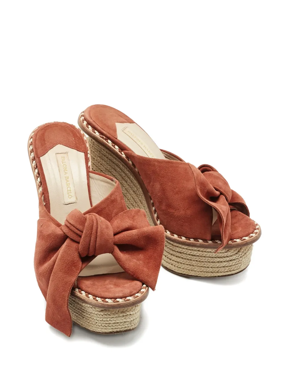 Paloma Barceló suede bow wedge espadrille | Image 2