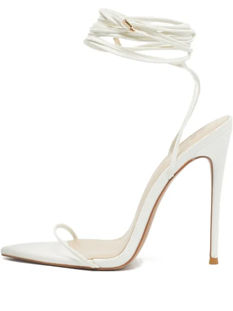 Femme La wraparound tie leather sandal