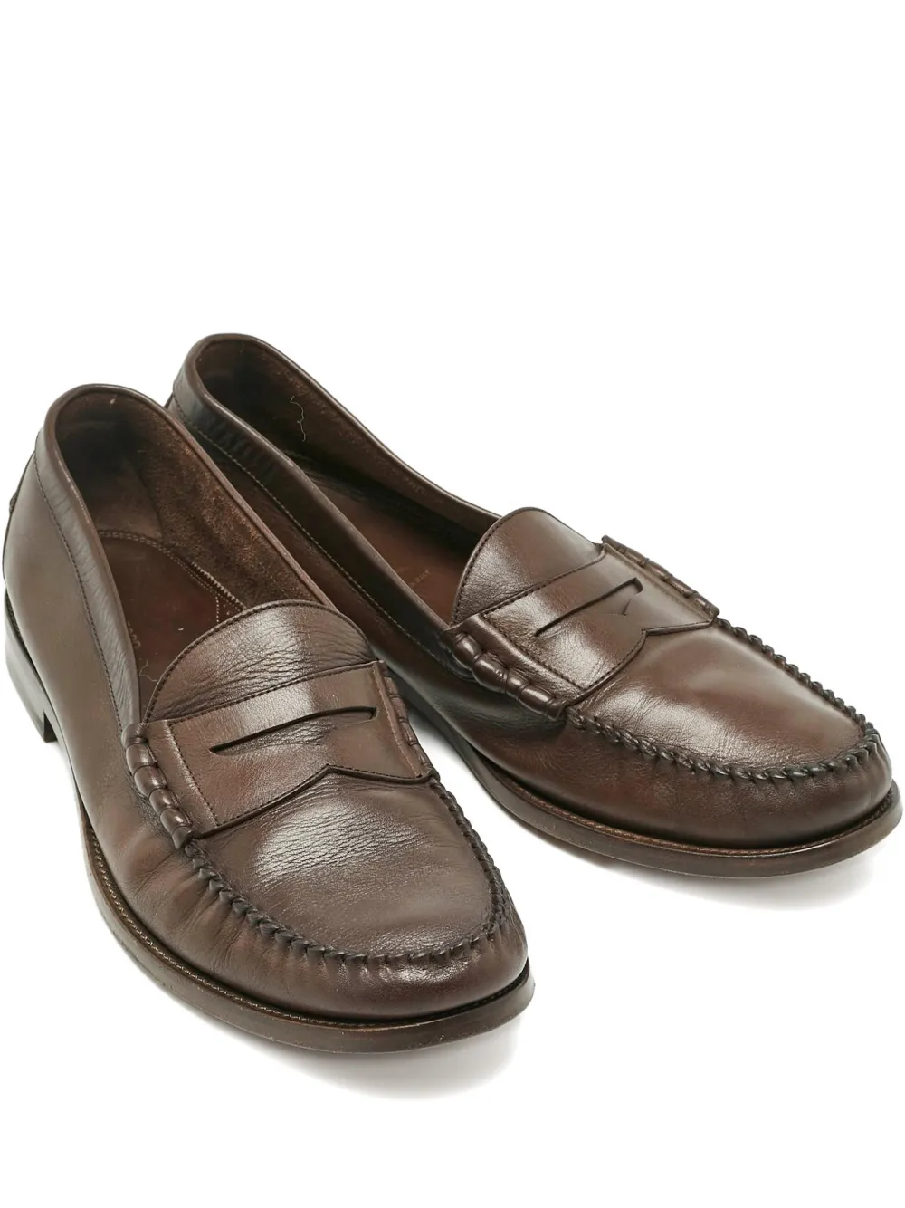 Tom Ford Pre-Owned penny-strap loafer - Braun