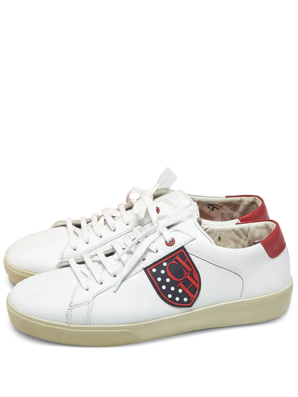Carolina Herrera Vintage leather low-top sneakers - Weiß