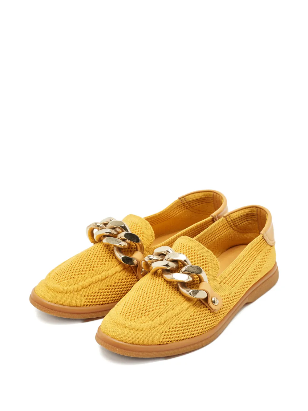 Casadei Vintage chain-detail loafers - Geel