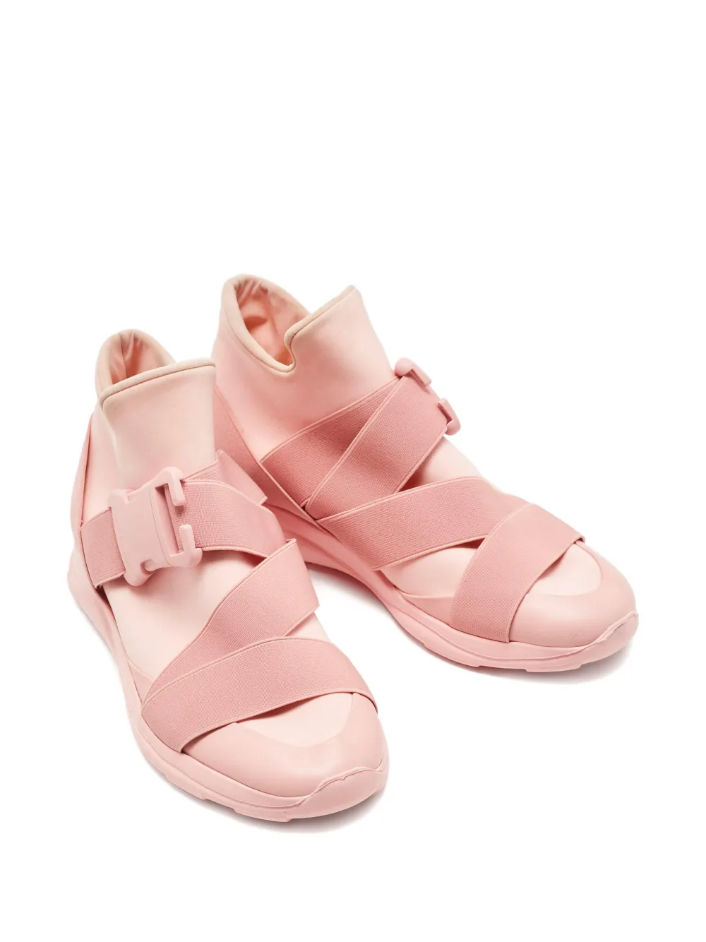 Christopher Kane buckle-leather sneakers - Roze