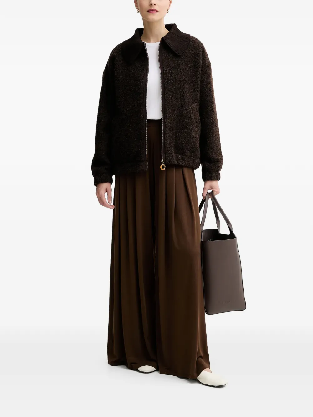  Sessùn Heavenly Collared Zip-fastening Jacket - Brown 