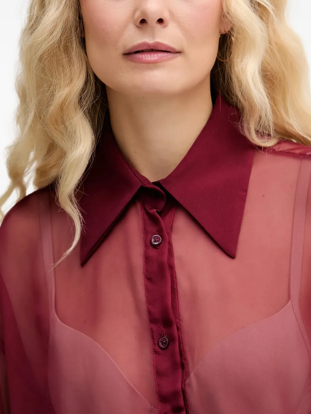 Aniye By Ivette blouse met knopen en kraag Rood