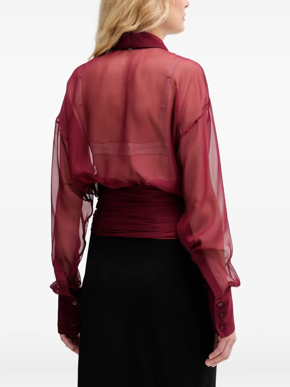 Aniye By Ivette blouse met knopen en kraag Rood