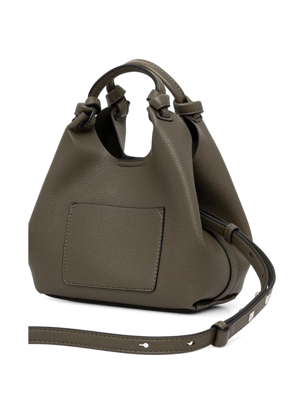 DKNY Paula shopper van bewerkt leer met geknoopte handgreep Groen