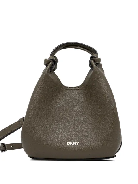 DKNY Paula knotted-handle grained leather tote bag