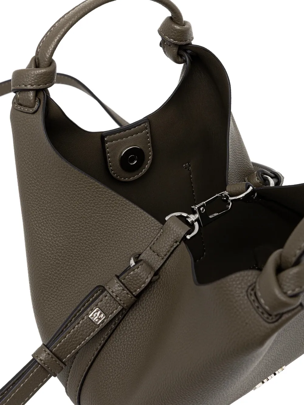 DKNY Paula shopper van bewerkt leer met geknoopte handgreep Groen