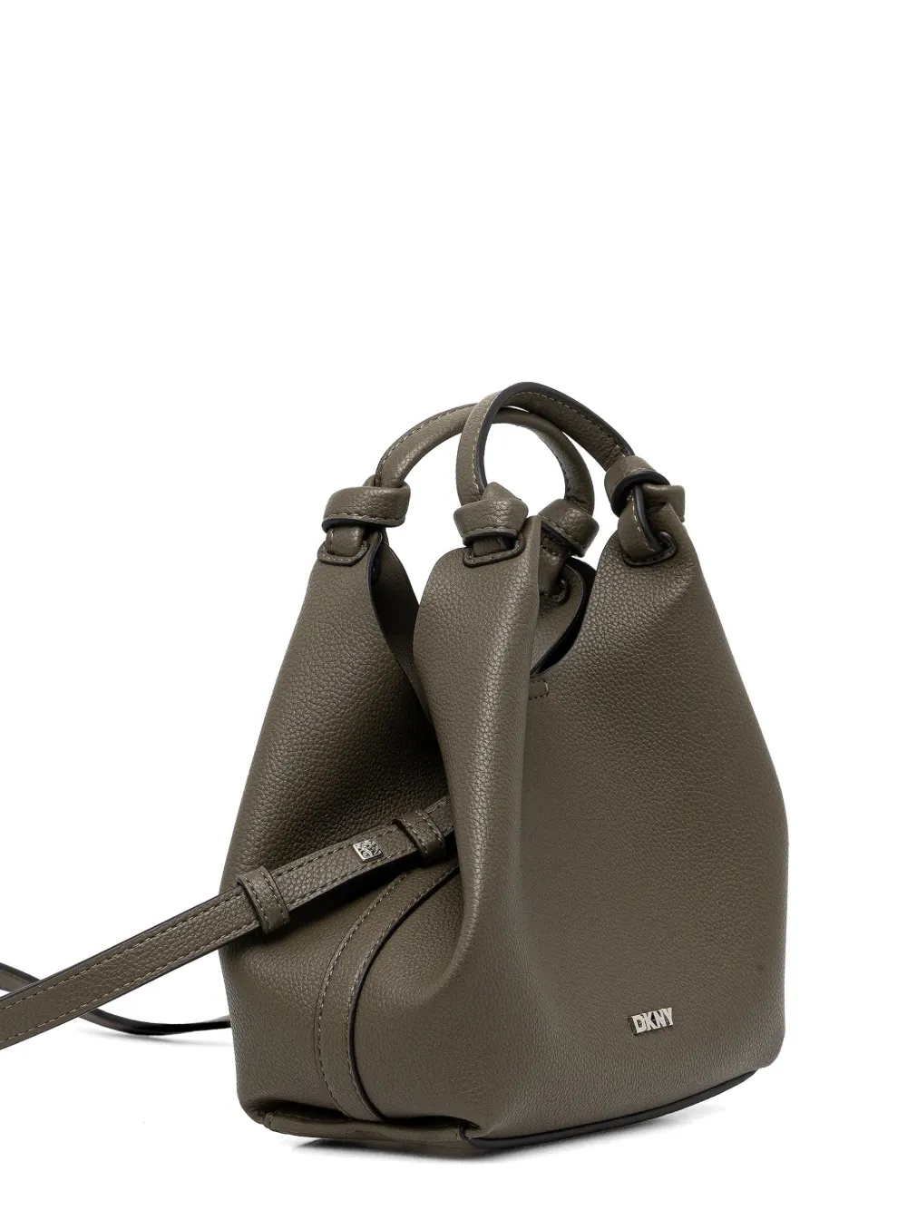 DKNY Paula shopper van bewerkt leer met geknoopte handgreep Groen