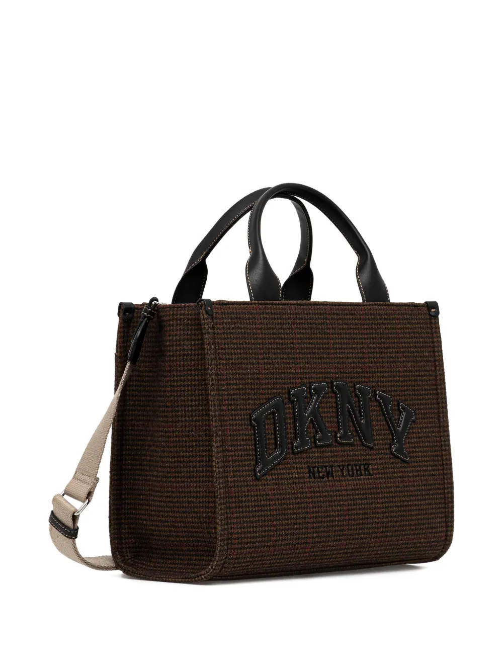 DKNY Shopper met handgreep en logo Bruin