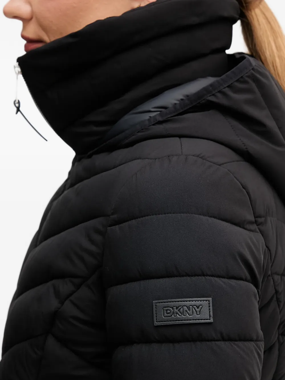 DKNY Gewatteerd jack Zwart
