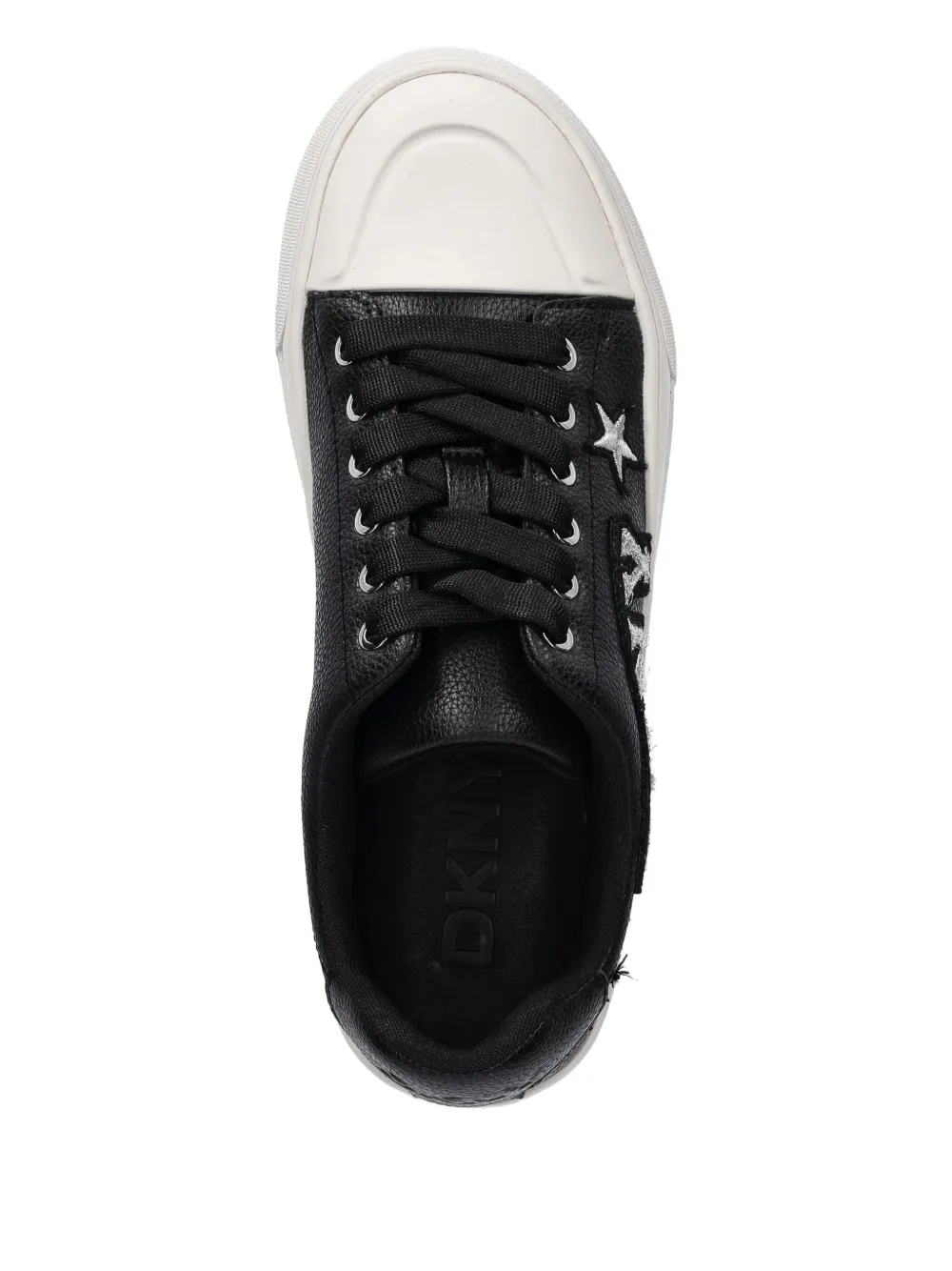 DKNY leather sneakers Zwart