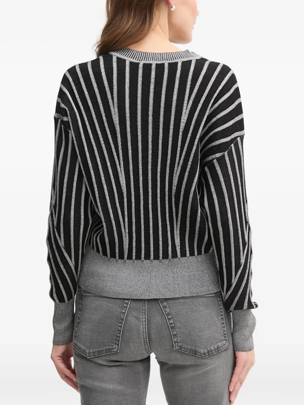 Striped V-Neck Sweater