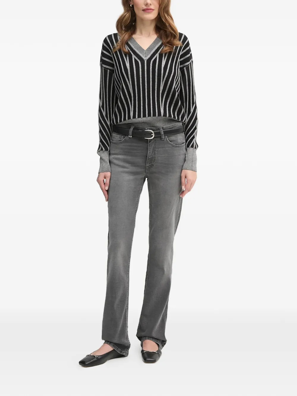 DKNY Gestreepte trui Zwart
