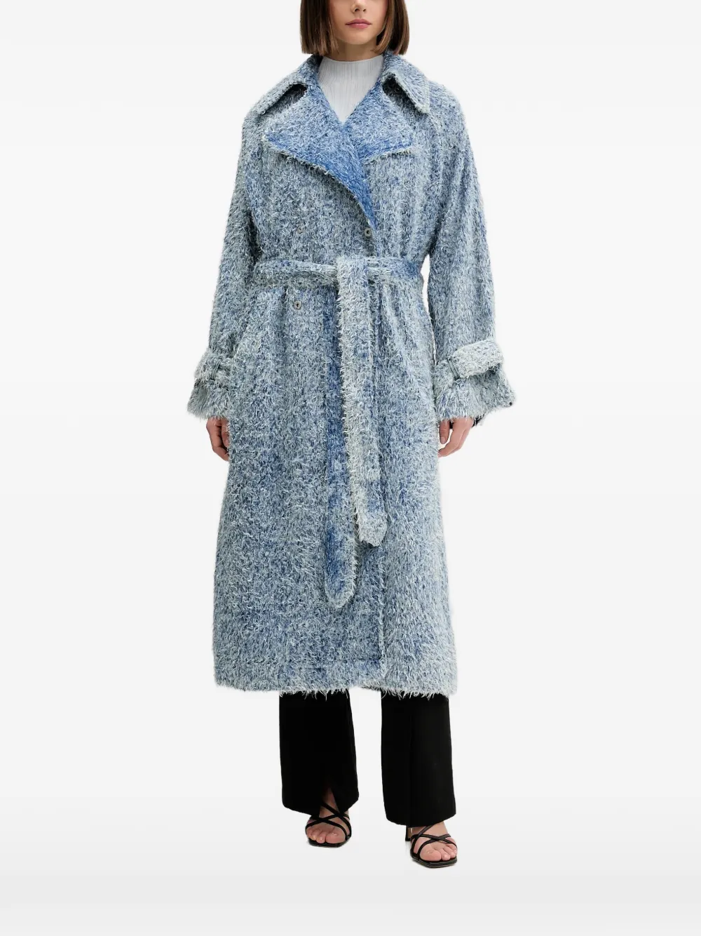 HUGO Garena belted coat - Blau