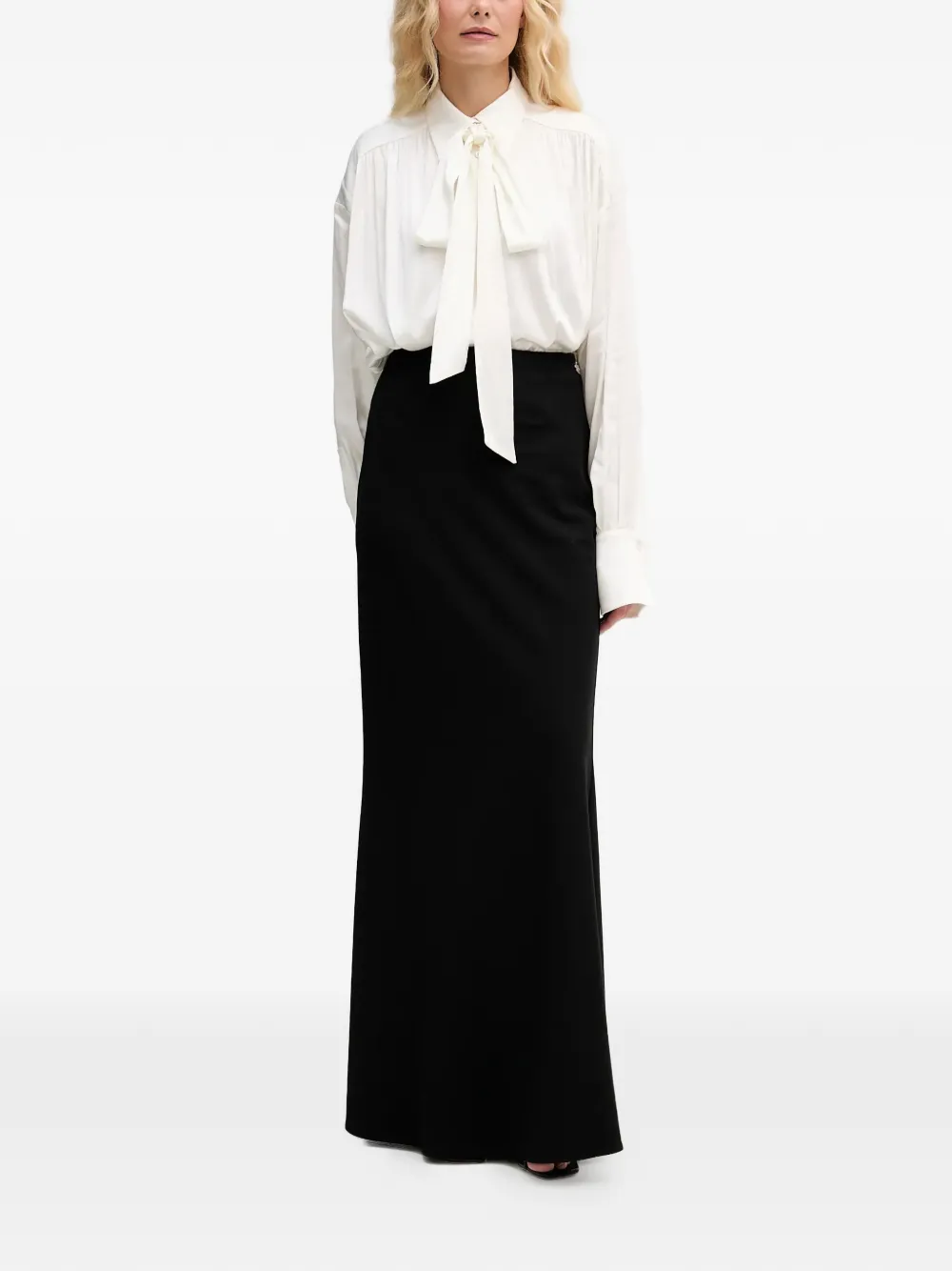 Aniye By Bonny blouse met gestrikte hals - Wit