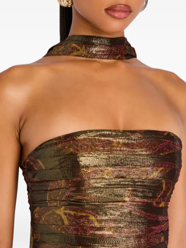 metallic choker dress Maxi dress with metallic choker :: LICHI