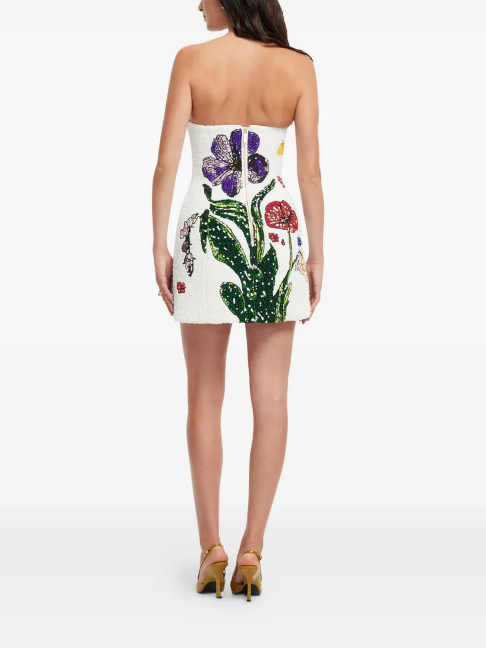 Leo Lin Strapless jurk Wit