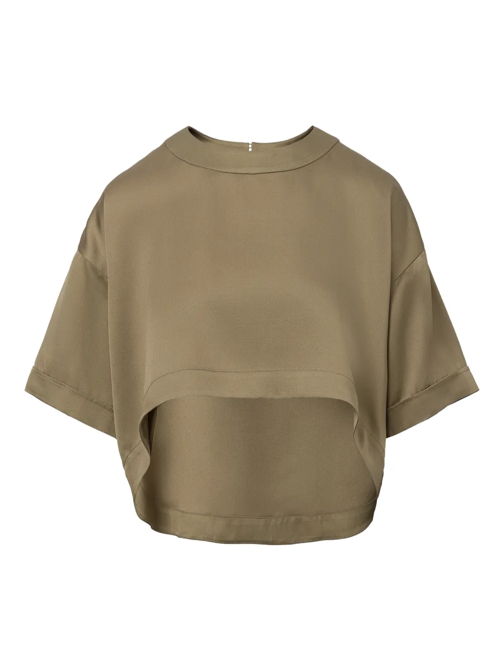 IL VOLO Anais cropped short-sleeve T-shirt - Verde