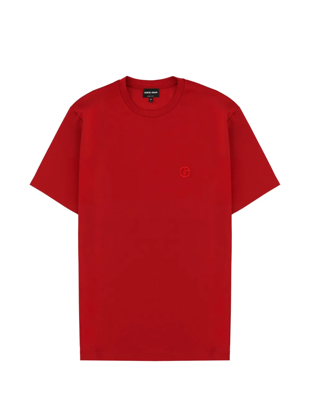 Giorgio Armani logo-embroidered T-shirt - Rosso