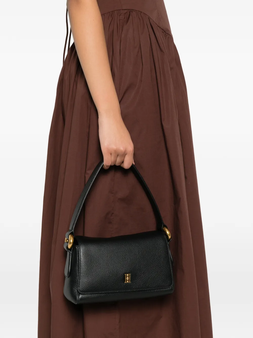 By Malene Birger logo-plaque shoulder bag - Zwart