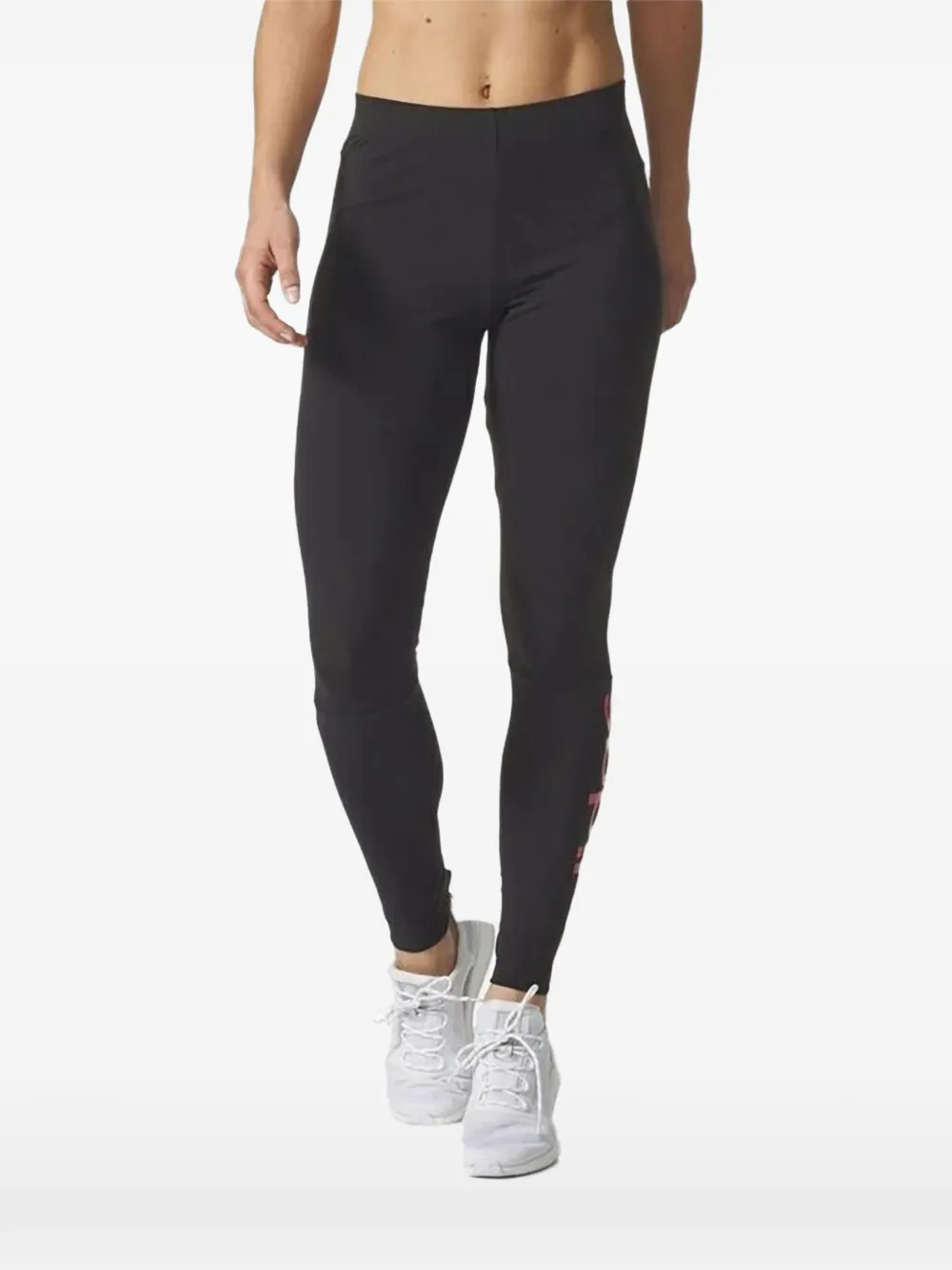adidas Leggings con stampa logo - Nero