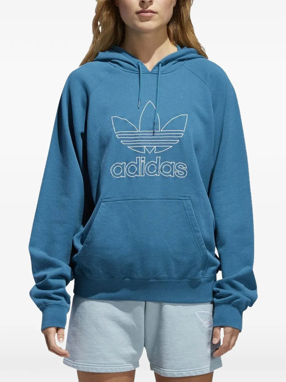 adidas Felpa con cappuccio e logo - Blu