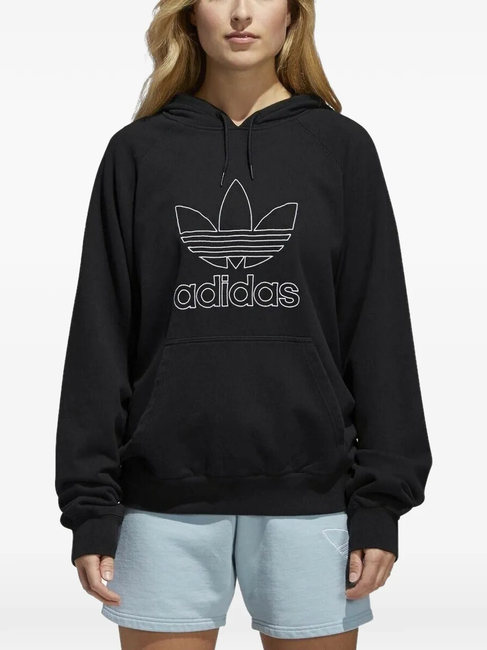 adidas Felpa Trefoil con cappuccio - Nero