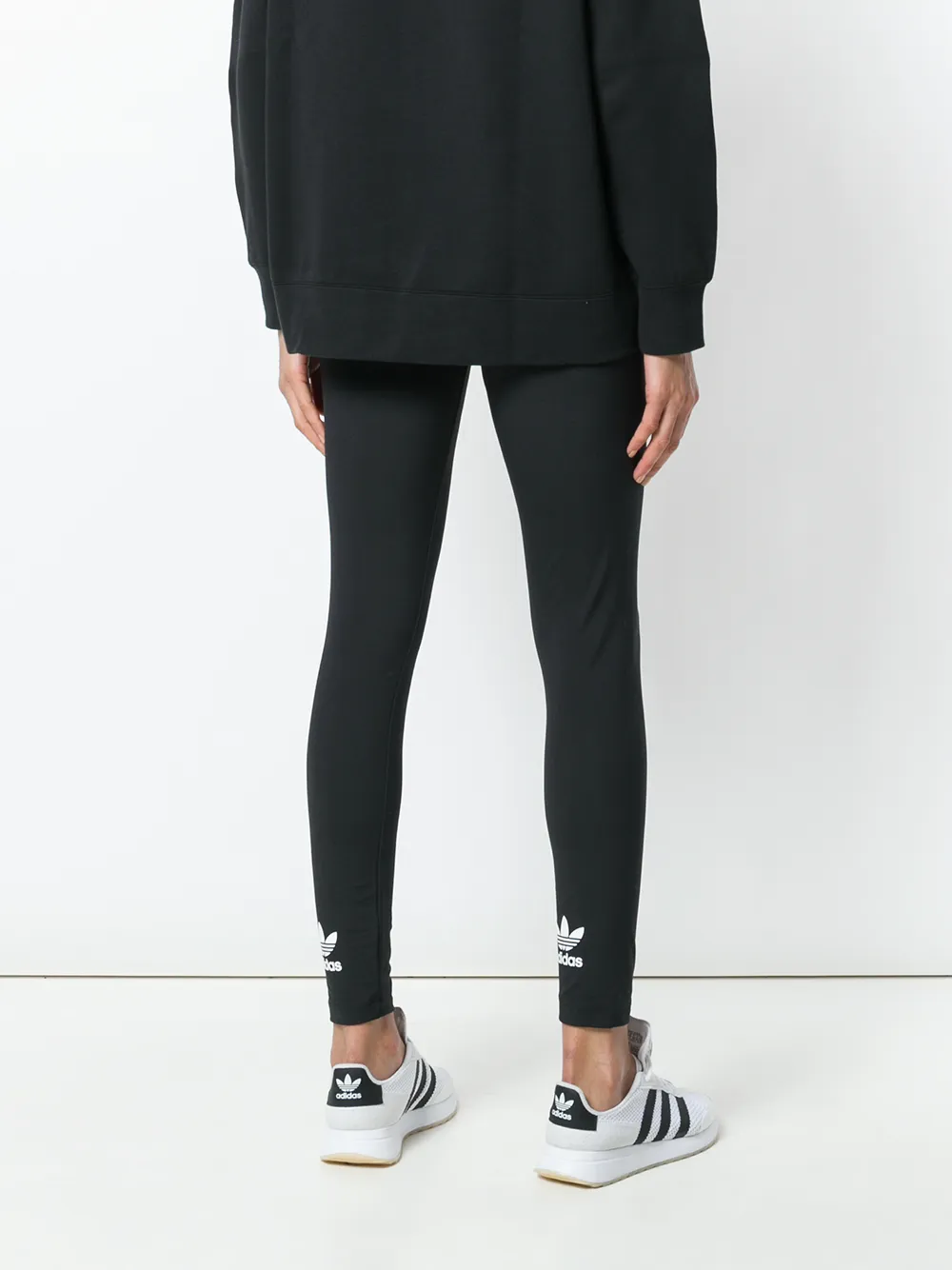 adidas Legging met logoprint Zwart