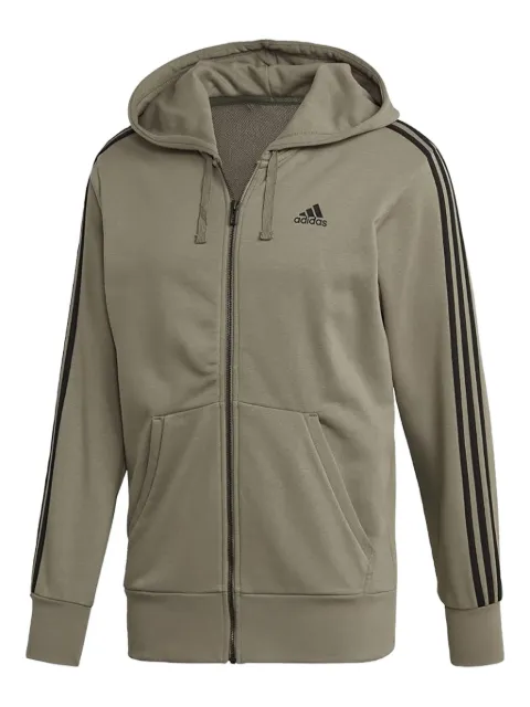 adidas logo-detail zip hoodie