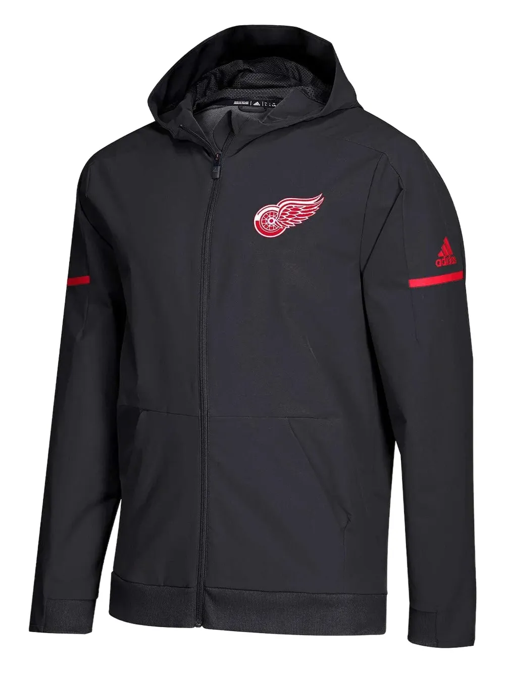 adidas x NHL Giacca Detroit Red Wings con cappuccio e zip - Nero