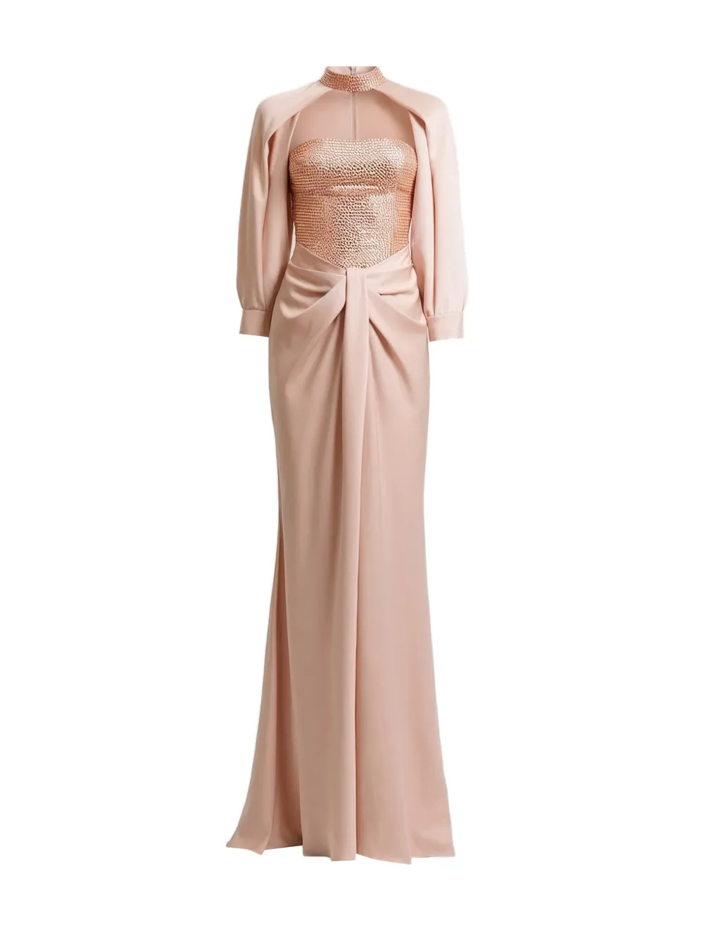Gemy Maalouf Strapless maxi-bolero Beige