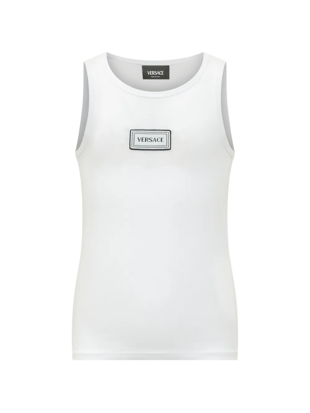 Versace Kids ribbed tank top - Bianco