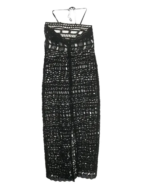 RUMER Ines halterneck midi beach dress