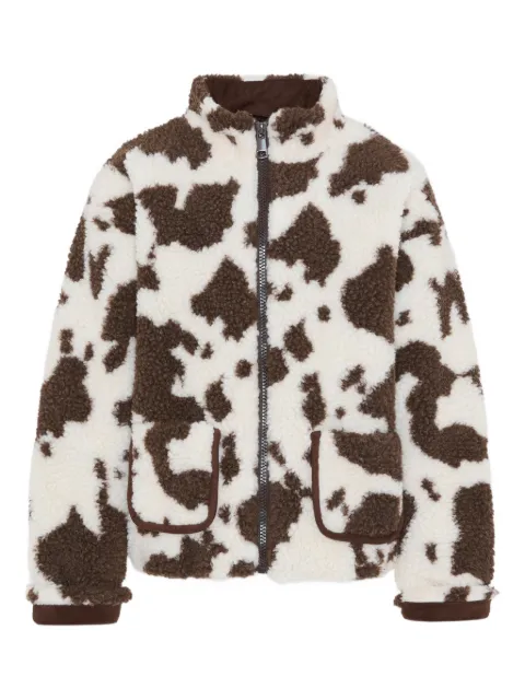 MC2 Saint Barth Kids cow-print zip coat