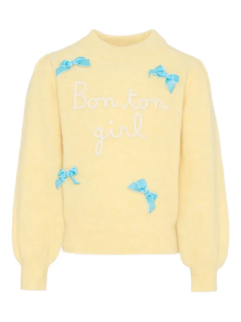 MC2 Saint Barth Kids suéter con detalle de listón