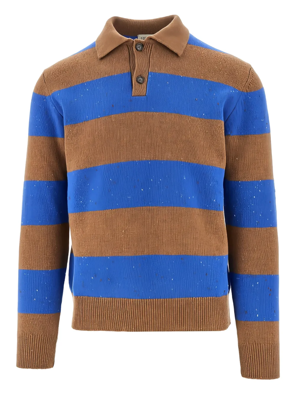 gallia striped polo sweater - Marrone