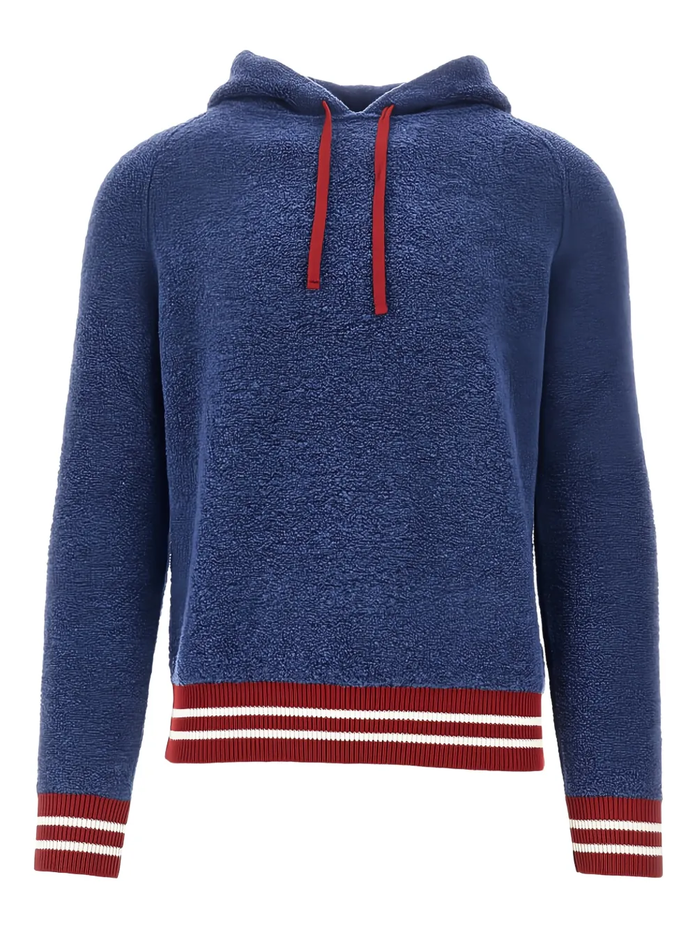 gallia striped knitwear hoodie - Blu
